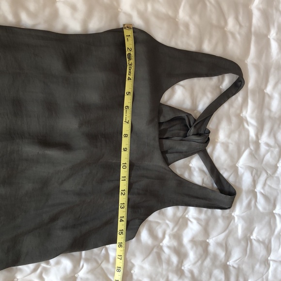 Trouve Olive Green Sleeveless Trapeze Shift Dress SZ S - Picture 8 of 9